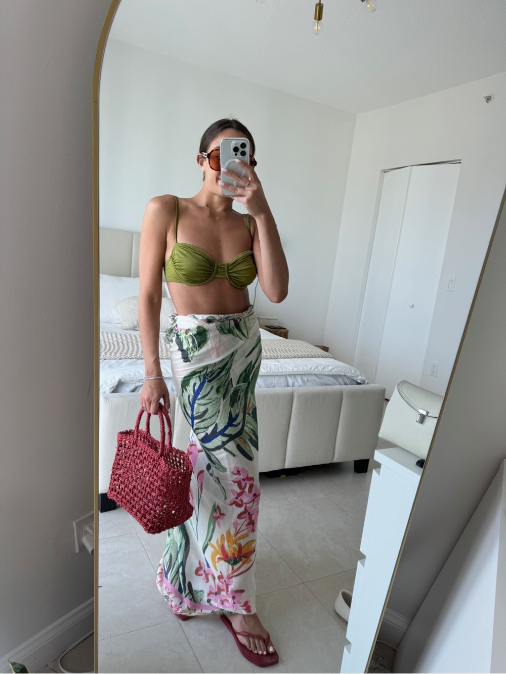Sarong Tropical Floral Wrap Skirt